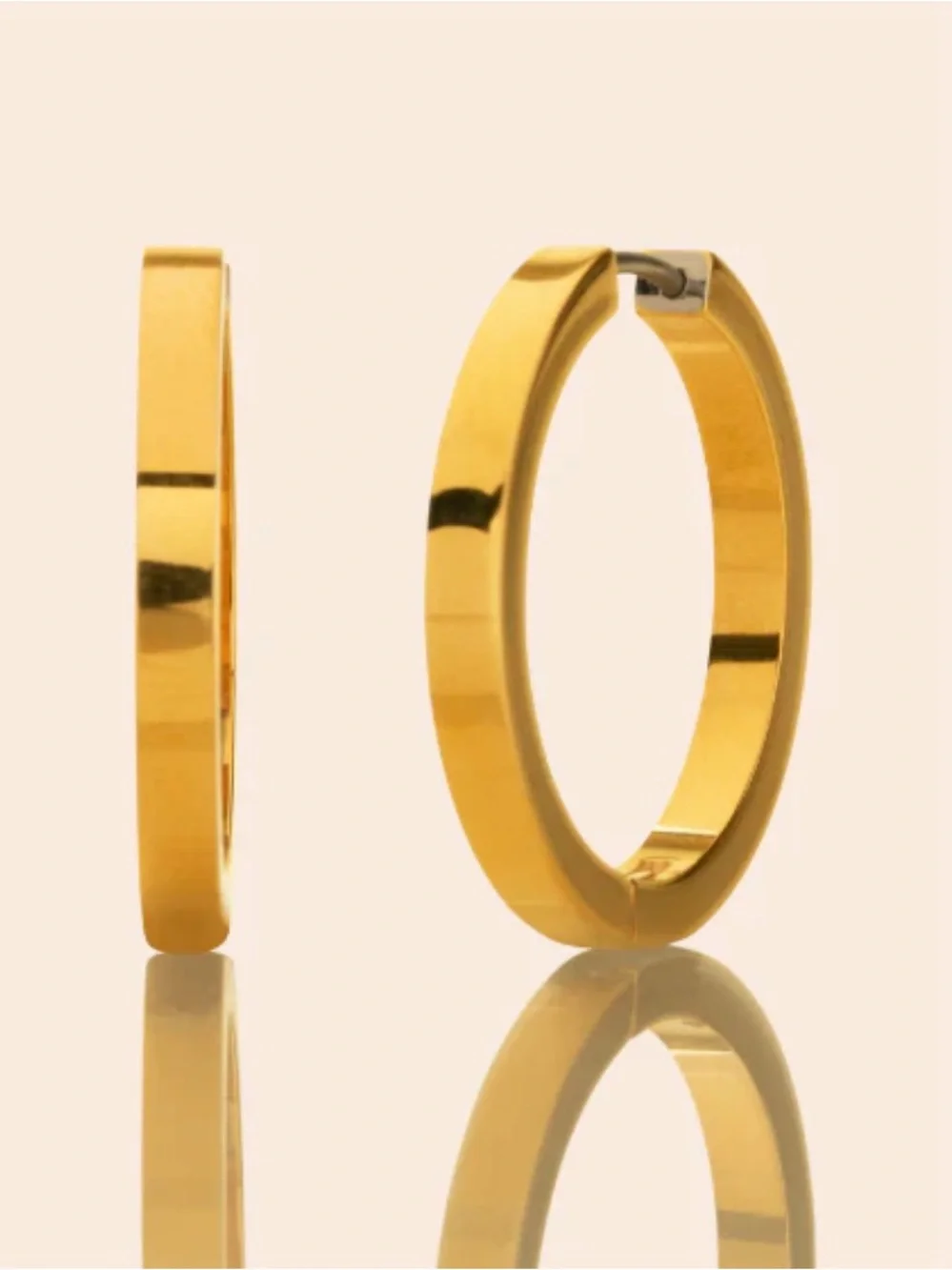 Small City Hoops - Nonallergenic Gold Hoop Earrings for Women - Picture 1 of 5